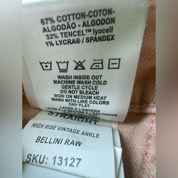 DL1961 Patti Straight High-Rise Vintage Ankle Bellini Raw‎ Jeans Women's 32 NWOT - Picture 7 of 11